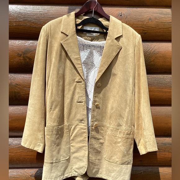 ⚜️ Willi Smith Dusty Rose Suede Jacket size XL NPLVC - Picture 7 of 16